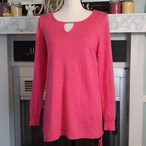 Thalia sodi raspberry Keyhole sweater